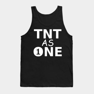 TNT As One White Text Tank Top